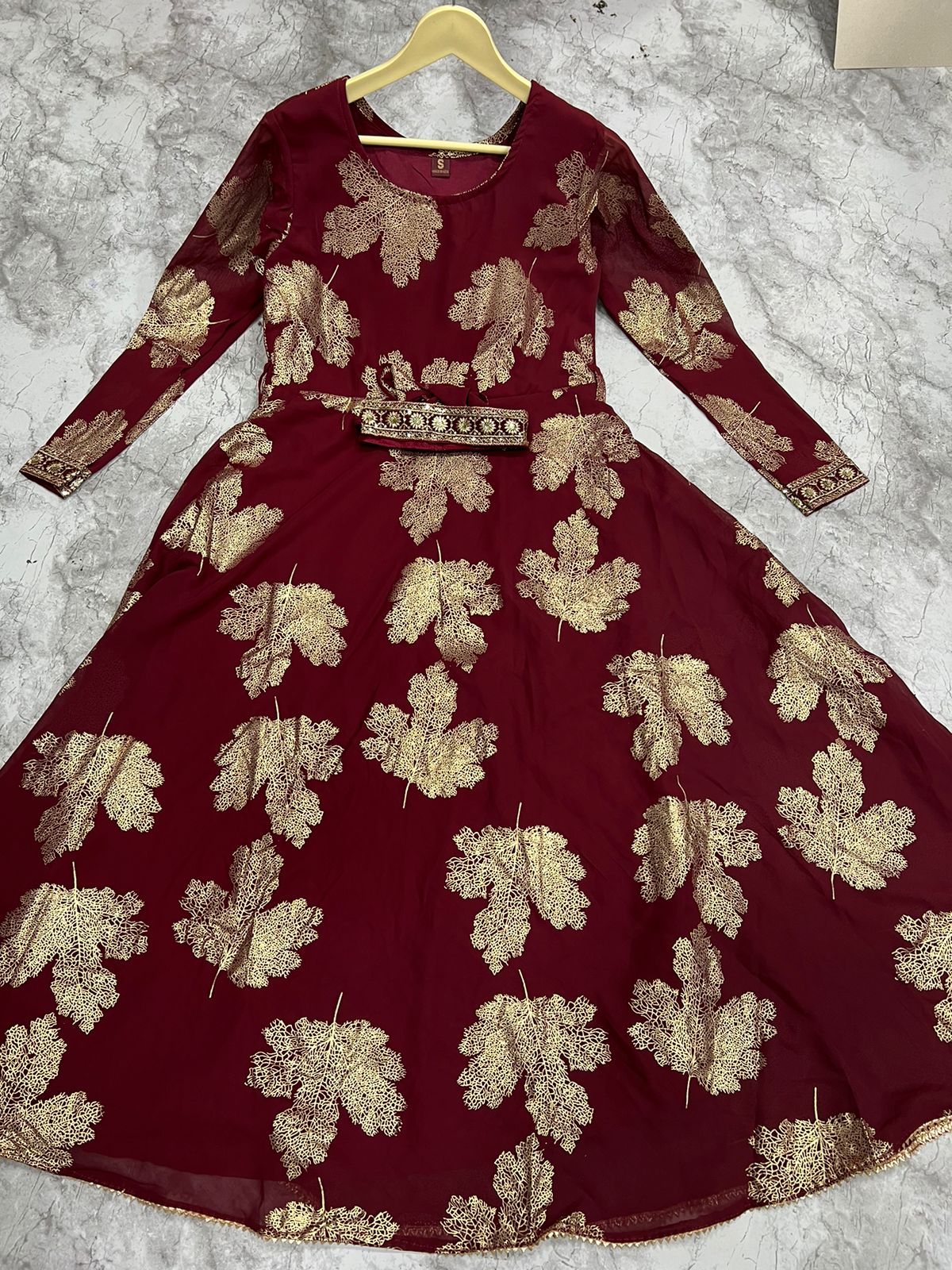 Kaveri 3 Gold Printed Georgette Anarkali Kurtis Wholesale Market In Surat
